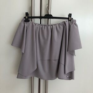 ASOS Gray Off The Shoulder Top Size 14